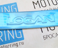 Накладка на задний бампер хромированная с надписью для Renault Logan 2014_6