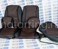 ХалявING! Обивка сидений (не чехлы) экокожа коричневая перфорация на ВАЗ 2108-21099, 2113-2115,  Нива 2131 5 дверная (длинная)_0