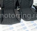 Обивка сидений (не чехлы) черная ткань, центр из ткани на подкладке 10мм с цветной строчкой Соты для ВАЗ 2108-21099, 2113-2115, 5-дверной Лада 4х4 (Нива) 2131_18