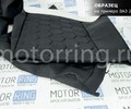Обивка сидений (не чехлы) черная ткань, центр из ткани на подкладке 10мм с цветной строчкой Соты для ВАЗ 2110_17