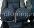 Обивка сидений (не чехлы) экокожа с алькантарой, горизонтальной отстрочкой (Линии) для ВАЗ 2111, 2112_13