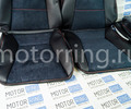 Обивка сидений (не чехлы) экокожа с алькантарой, горизонтальной отстрочкой (Линии) для ВАЗ 2111, 2112_15