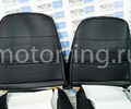 Обивка сидений (не чехлы) экокожа с алькантарой, горизонтальной отстрочкой (Линии) для ВАЗ 2111, 2112_18