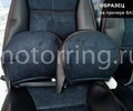 Обивка сидений (не чехлы) экокожа с алькантарой, горизонтальной отстрочкой (Линии) для ВАЗ 2110_11
