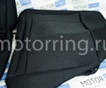 Обивка (не чехлы) сидений Recaro (черная ткань, центр Искринка) для ВАЗ 2110, Лада Приора седан_12