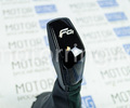 Модельная ручка КПП Ferrum Group Grand Sport черный лак с пыльником из экокожи со вставками из алькантары (биэластик) для Лада Веста_12