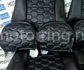 Обивка сидений (не чехлы) экокожа гладкая с цветной строчкой Соты для ВАЗ 2108-21099, 2113-2115, 5-дверной Лада 4х4 (Нива) 2131_19
