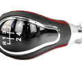 Ручка КПП Sal-Man в стиле Весты с хромированной вставкой и пыльником с красной прострочкой для ВАЗ 2108-21099_10