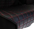Универсальные защитные накидки передних сидений из перфорированной экокожи с одинарной цветной строчкой Квадрат_12