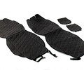 Универсальные защитные накидки передних сидений из перфорированной экокожи с одинарной цветной строчкой Соты_11