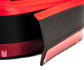 Универсальная резиновая губа Самурай черная с красным кантом на передний бампер_5