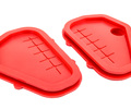 Красные силиконовые грязезащитные заглушки проема рулевых тяг для Лада Гранта, Гранта FL, Калина, Калина 2_0