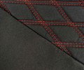 Обивка сидений (не чехлы) черная ткань, центр из ткани на подкладке 10мм с цветной строчкой Ромб, Квадрат для Шевроле Нива до 2014 г.в._0