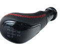 Ручка КПП Sal-Man в стиле Весты с пыльником, красной прострочкой и черной вставкой для ВАЗ 2113-2115 с кулисой_9