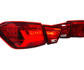 Комплект красных задних диодных фонарей TheBestPartner в стиле Ауди с бегающим поворотником для Лада Веста_13