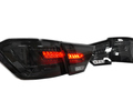 Комплект черных задних диодных фонарей TheBestPartner в стиле Ауди с бегающим поворотником для Лада Веста_15