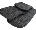 Обивка сидений (не чехлы) черная ткань, центр из ткани на подкладке 10мм с цветной строчкой Ромб, Квадрат для ВАЗ 2110_11