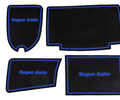 Комплект ковриков панели приборов и консоли Super Auto с синими и надписями и окантовкой для ВАЗ 2113-2115_9