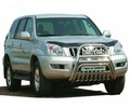 Защита переднего бампера ТехноСфера стальная d76 для Toyota Land Cruiser Prado 120_0