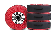 Черно-красные широкие чехлы autoflex для хранения автомобильных колес размером от 15 до 20 дюймов