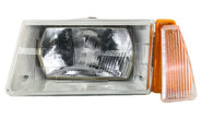 Блок фара левая с белым поворотником для ВАЗ 2108-21099