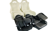 Комплект для сборки сидений recaro экокожа с алькантарой (цветная строчка Ромб/Квадрат) для ВАЗ 2108-21099, 2113-2115, 5-дверная Нива 2131