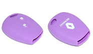 Силиконовый фиолетовый чехол ключа зажигания для Лада Ларгус, Рено, Ниссан