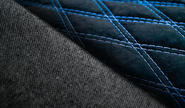 Обивка (не чехлы) сидений recaro ткань с алькантарой (цветная строчка Ромб, Квадрат) для ВАЗ 2110, Лада Приора седан
