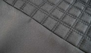 Обивка сидений (не чехлы) черная ткань, центр из ткани на подкладке 10мм с цветной строчкой Ромб, Квадрат для ВАЗ 2108-21099, 2113-2115, 5-дверной Лада 4х4 (Нива) 2131