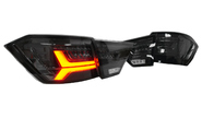 Комплект черных задних диодных фонарей thebestpartner в стиле Ауди с бегающим поворотником для Лада Веста