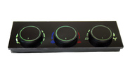 Тюнинг-панель блока управления отопителем с зеленой диодной подсветкой для ВАЗ 2110-2112 с европанелью
