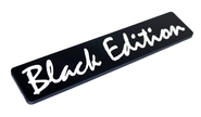 Черная глянцевая эмблема (шильдик) black edition на скотче