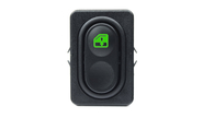 Кнопка стекло-подъемника с рамкой РемКом (зеленая подсветка) для ВАЗ 2108-21099, 2113-2115