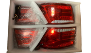 Комплект красных задних диодных фонарей в стиле Мерседес Е-класс с бегающим поворотником для Лада Веста