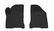 Передние резиновые ковры салона rezkon 3d в стиле eva с ячейками Ромб и черным кантом для Лада Веста, Веста ng