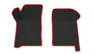 Передние резиновые ковры салона rezkon 3d в стиле eva с ячейками Ромб и красным кантом для ВАЗ 2108-21099, 2113-2115