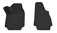 Передние резиновые ковры салона rezkon 3d в стиле eva с ячейками Ромб и черным кантом для 3-дверных Лада 4х4 (Нива)