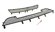 Защита радиатора Стрелка черная для Лада Гранта с бампером образца от 2014 года