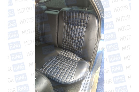 Обивка сидений (не чехлы) экокожа гладкая с одинарной строчкой Квадрат для ВАЗ 2111, 2112