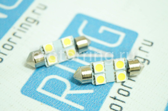 Светодиодные лампы T10*39-5050-4SMD 39mm_1