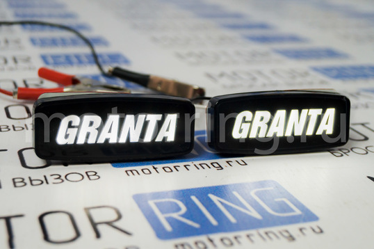 Повторители поворотов LED с надписью Granta белые для Лада Гранта, Гранта FL_1