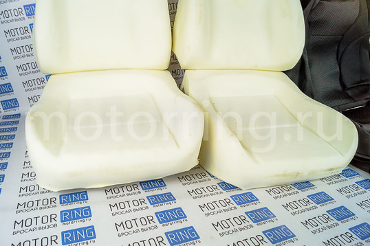 Комплект для сборки сидений Recaro черная ткань (центр черная ткань 10мм) для ВАЗ 2110, Лада Приора седан