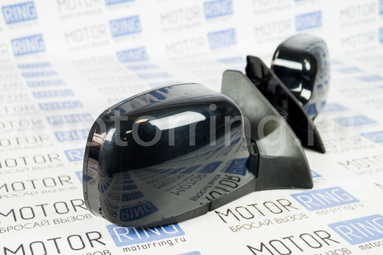 Боковые механические зеркала ЛТ9 черный лак с нейтральным антибликом для ВАЗ 2108-21099, 2113-2115