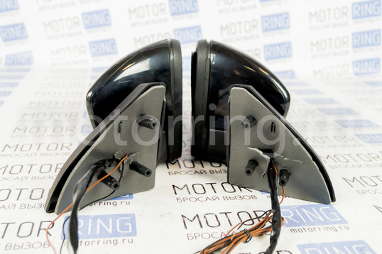 Боковые зеркала Гранта Стиль с электроприводом, обогревом и динамическим повторителем поворотника в стиле AMG адаптированные для ВАЗ 2108-21099, 2113-2115