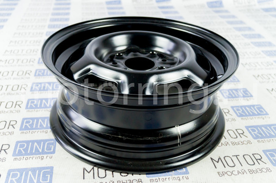 Штампованный диск колеса 5JХ13Н2 с черным покрытием для ВАЗ 2108-21099, 2110-2112, 2113-2115, Калина, Гранта