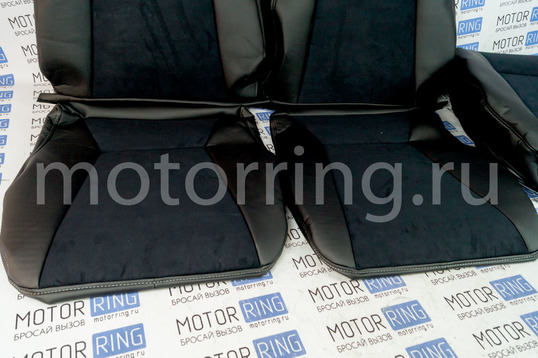 Обивка сидений (не чехлы) экокожа с алькантарой для ВАЗ 2111, 2112
