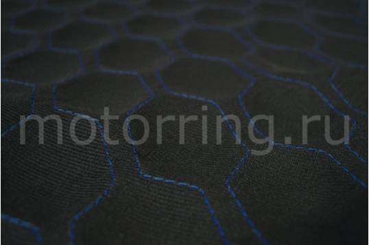 Комплект для сборки сидений Recaro ткань с черной тканью 10мм (цветная строчка Соты) для ВАЗ 2111, 2112, Лада Приора хэтчбек, универсал