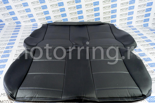 Обивка сидений (не чехлы) экокожа с перфорированной центральной частью и горизонтальной отстрочкой (Линии) для ВАЗ 2108-21099, 2113-2115, 5-дверной Лада 4х4 (Нива) 2131