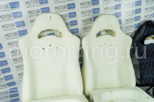 Комплект для сборки сидений Recaro экокожа с алькантарой (цветная строчка Ромб/Квадрат) для ВАЗ 2110, Лада Приора седан