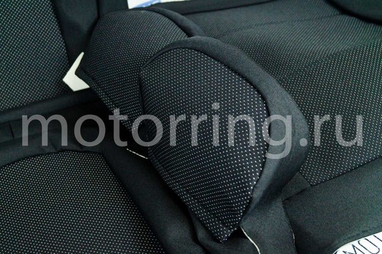 Обивка (не чехлы) сидений Recaro (черная ткань, центр Искринка) для ВАЗ 2110, Лада Приора седан